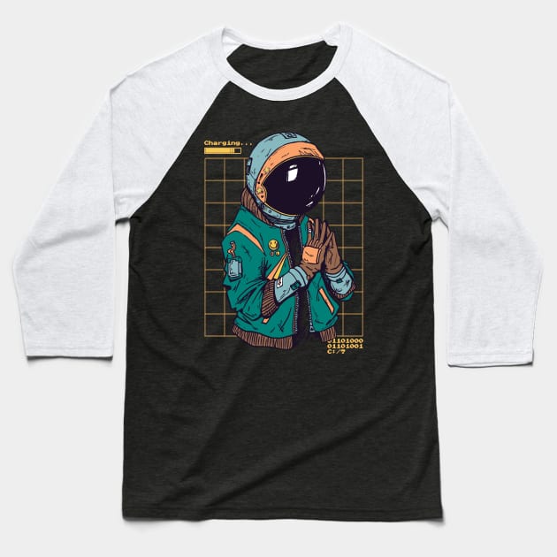 Spaceman Vaporwave Urban Cool Style Baseball T-Shirt by OWLvision33